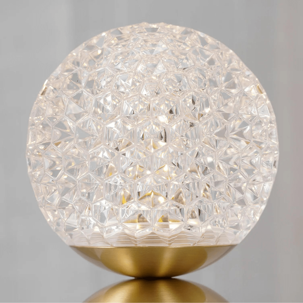 Gold Cordless Rechargeable Sculptural Table Lamp