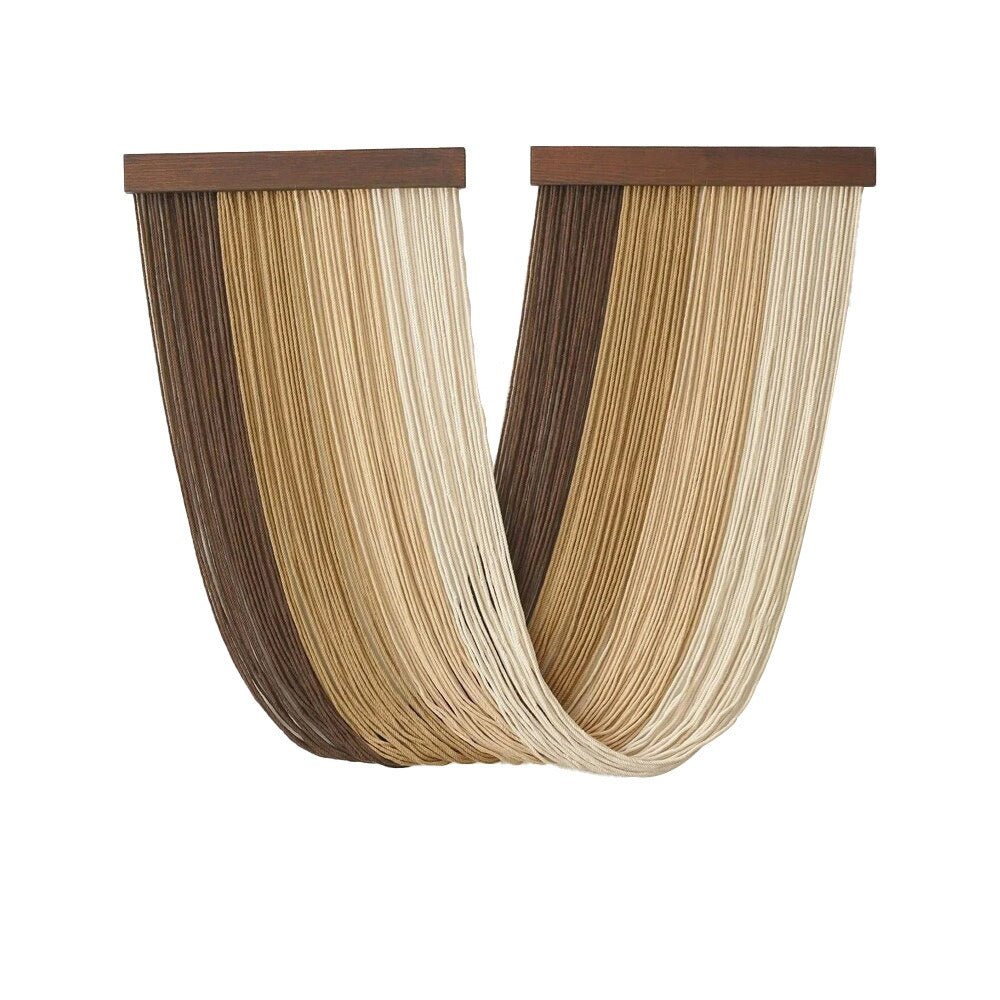 Woven Rope Wall Hanging with Wooden Bar