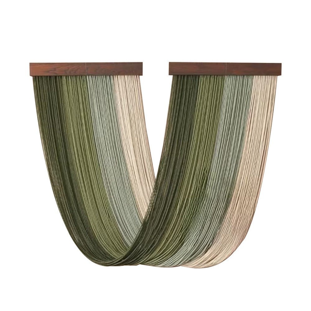 Woven Rope Wall Hanging with Wooden Bar
