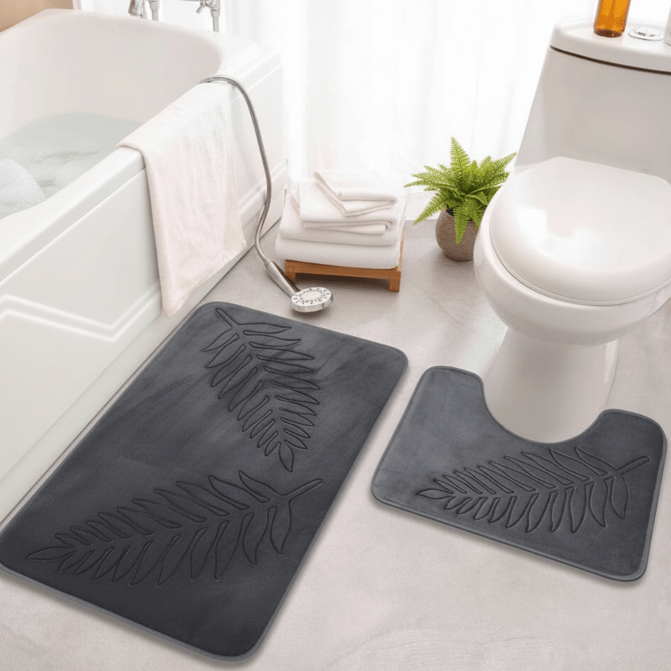 Quick-Drying Two-Piece Bath Mat Set