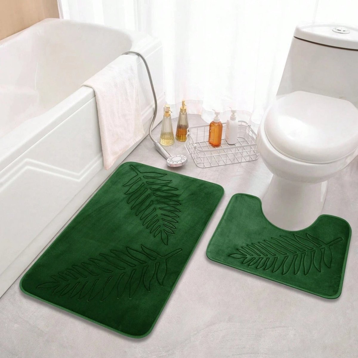Quick-Drying Two-Piece Bath Mat Set