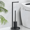 Freestanding Toilet Paper Holder with Concealed Brush