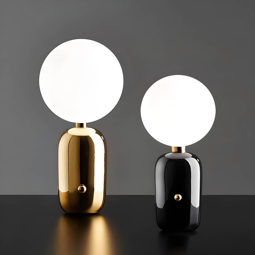 Spherical Table Lamp in Three Sizes and Finishes