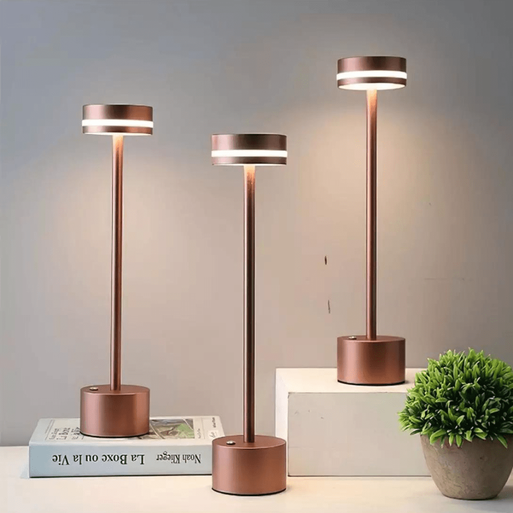 Cordless Rechargeable Table Lamp in Three Finishes