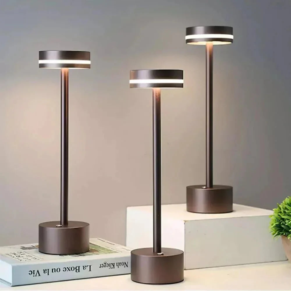 Cordless Rechargeable Table Lamp in Three Finishes