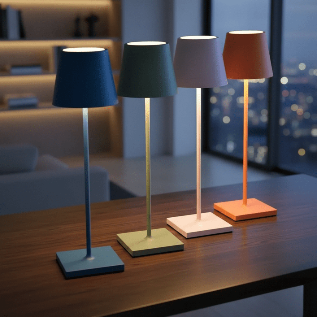 Minimal Aluminum Table Lamp in Nine Colors