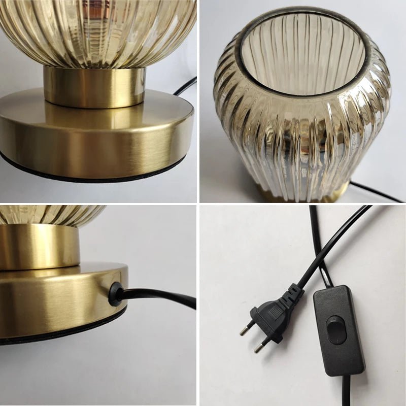 Colored Glass Table Lamp in Two Designs