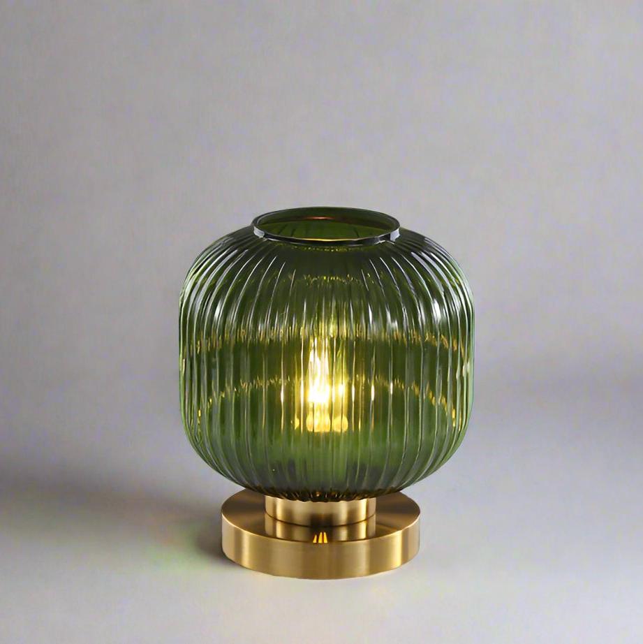 Colored Glass Table Lamp in Two Designs