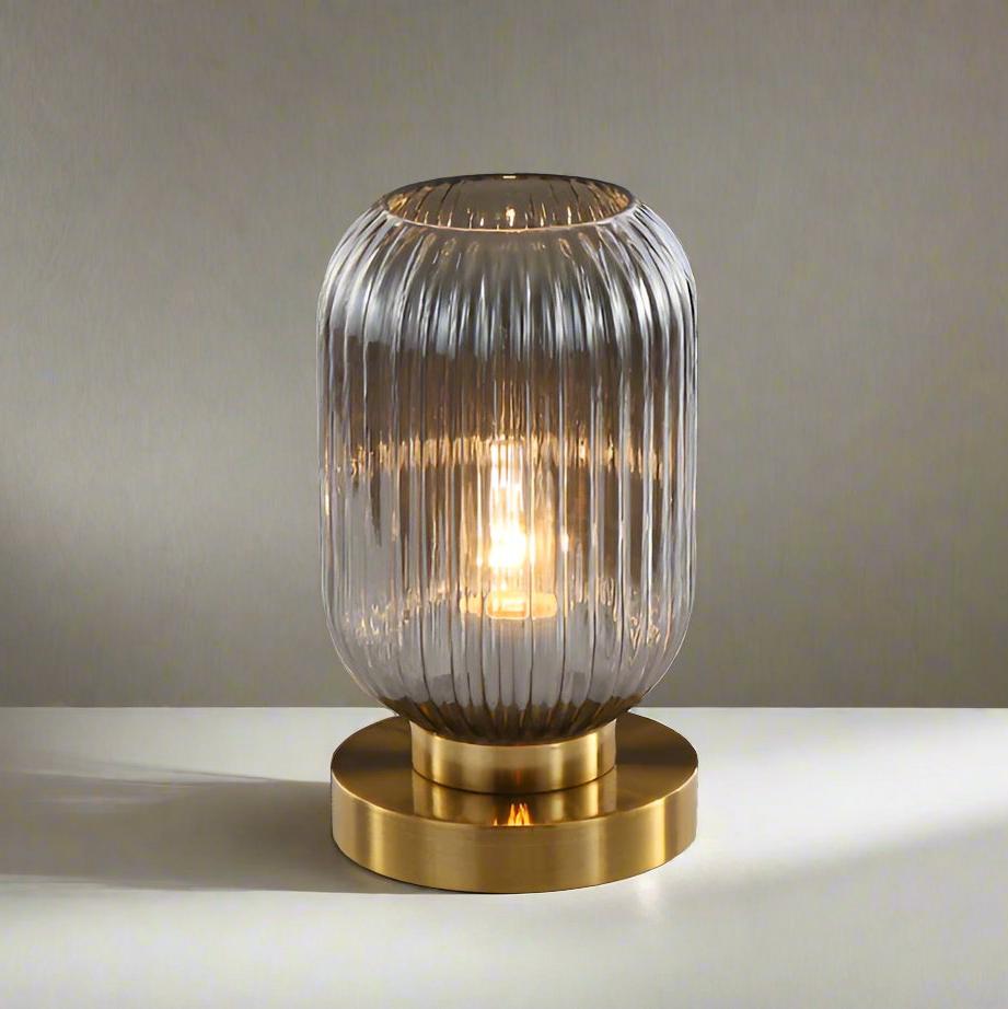 Colored Glass Table Lamp in Two Designs