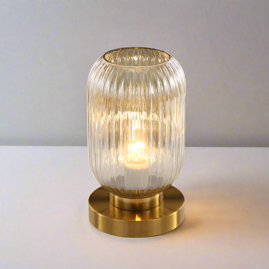 Colored Glass Table Lamp in Two Designs