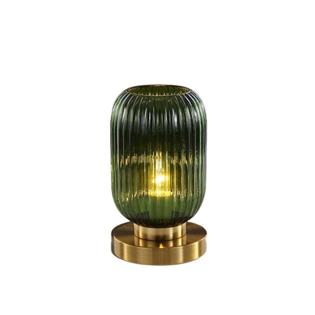 Colored Glass Table Lamp in Two Designs