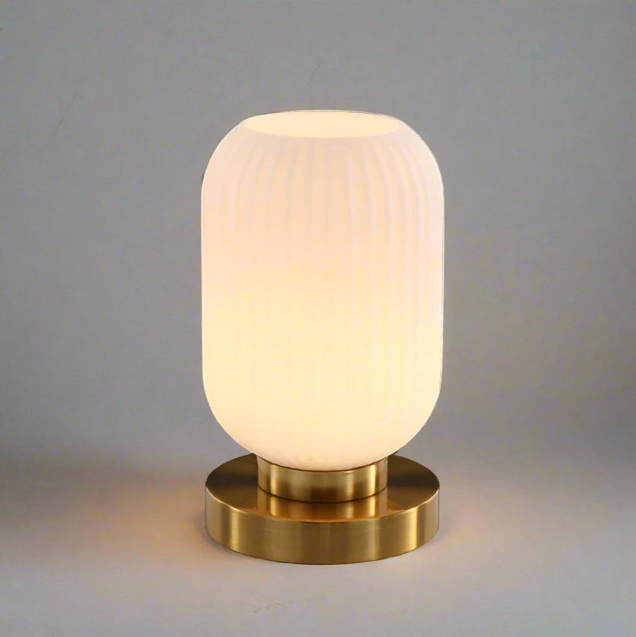 Colored Glass Table Lamp in Two Designs