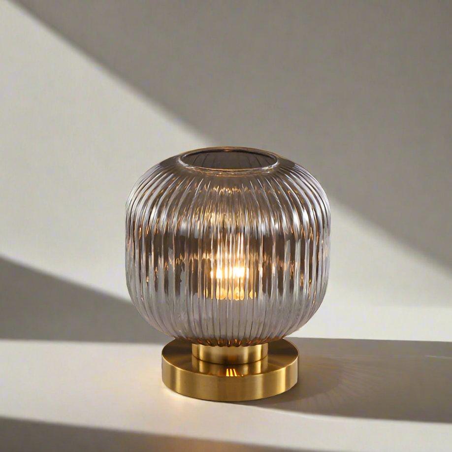 Colored Glass Table Lamp in Two Designs