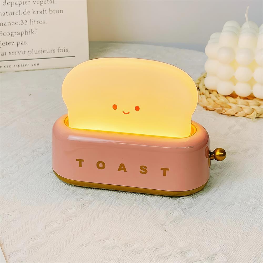 Toaster Lamp with Glowing Toast