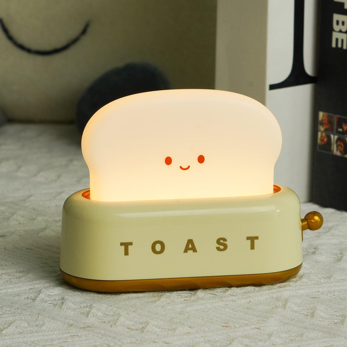 Toaster Lamp with Glowing Toast