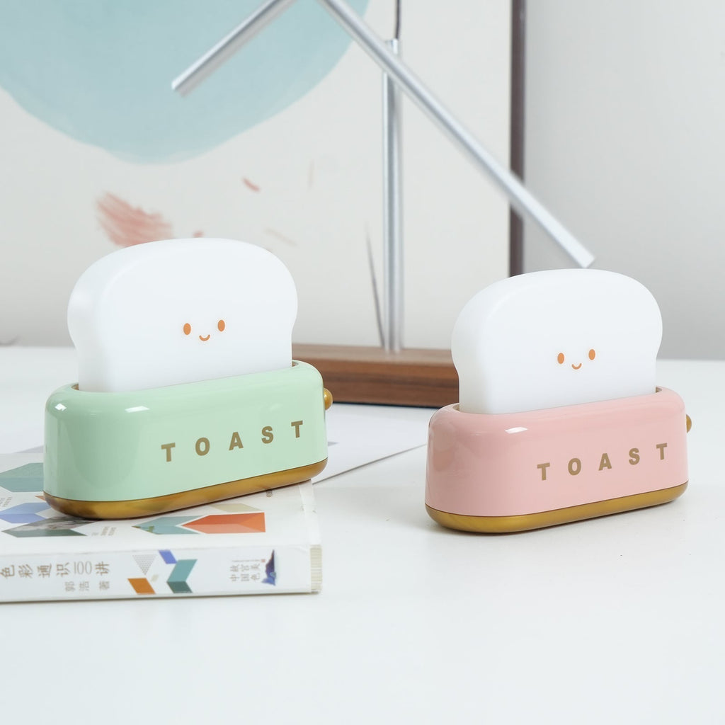 Toaster Lamp with Glowing Toast