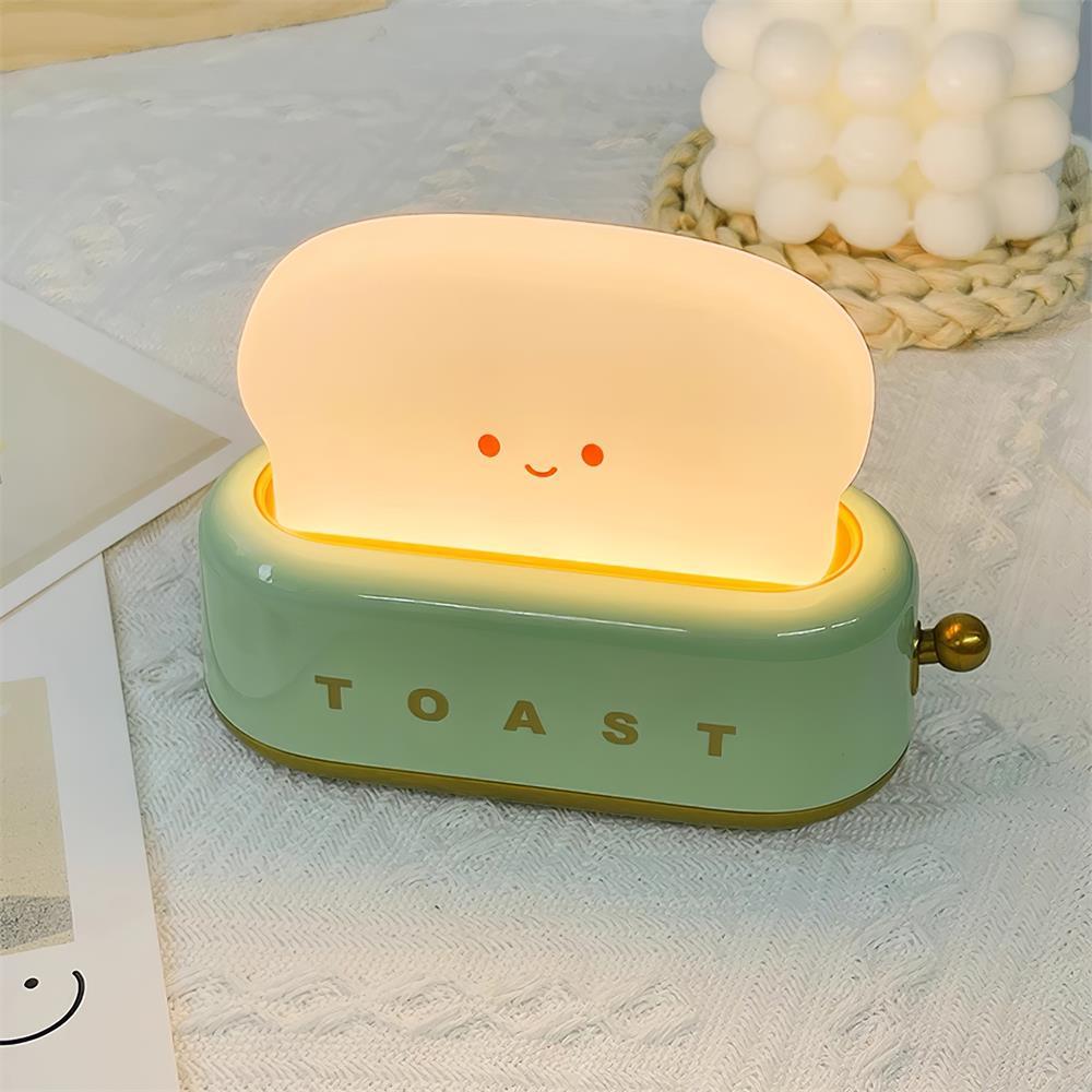 Novelty Toaster Lamp with Glowing Toast