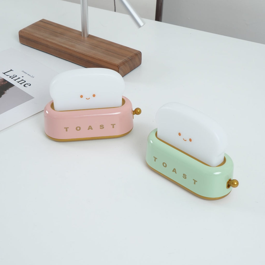 Toaster Lamp with Glowing Toast