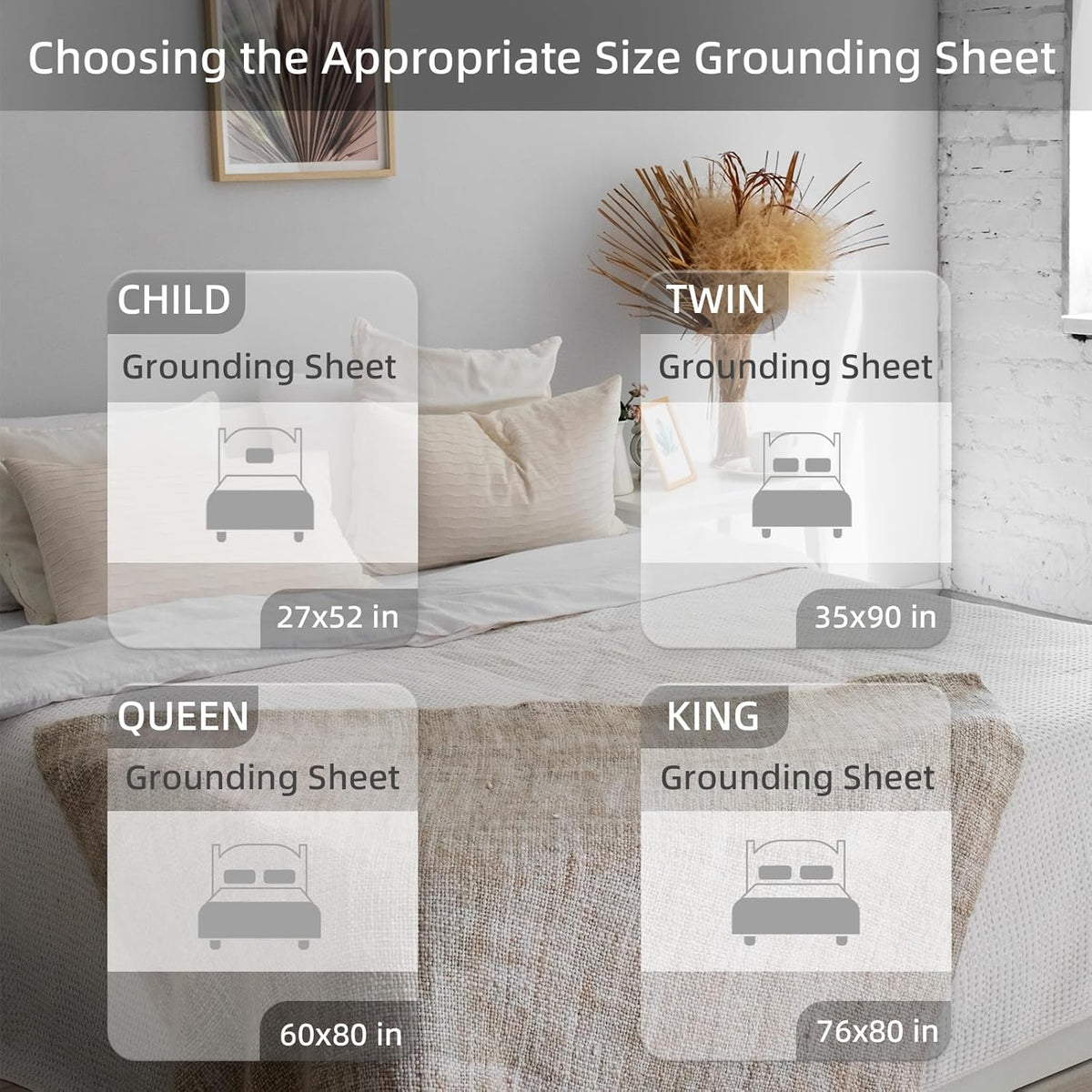Conductive Grounding Bed Sheet, Flat or Fitted