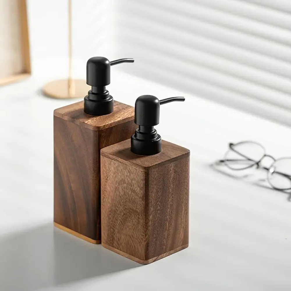 Wooden Soap and Lotion Dispenser, 200 or 400 mL