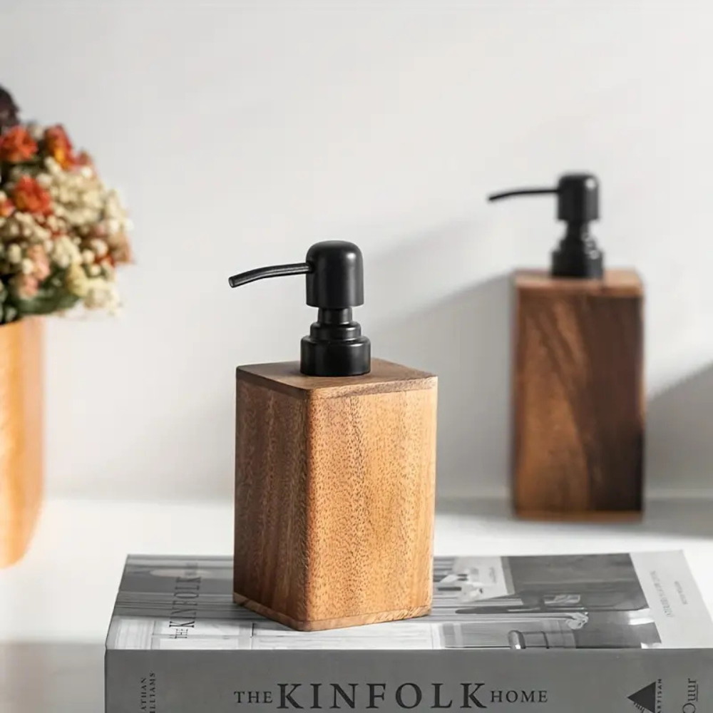 Wooden Soap and Lotion Dispenser, 200 or 400 mL