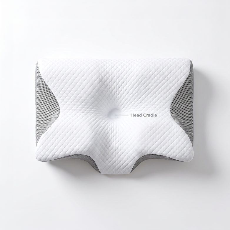 Butterfly-Shaped Contoured Memory Foam Pillow